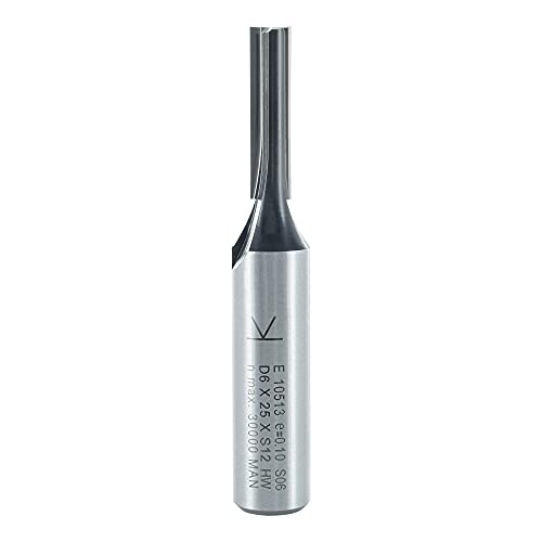 ENT 10513 Nutfräser HW, Schaft (S) 12 mm, Durchmesser (D) 6 mm, NL 25 mm, SL 40 mm, GL 73 mm von ENT European Norm Tools