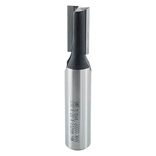 ENT 10520 Nutfräser HW, Schaft (S) 12 mm, Durchmesser (D) 10 mm, NL 20 mm, SL 40 mm, GL 66 mm von ENT European Norm Tools