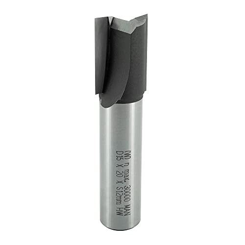 ENT 10540 Nutfräser HW, Schaft (S) 12 mm, Durchmesser (D) 15 mm, NL 20 mm, SL 40 mm, GL 60 mm von ENT European Norm Tools