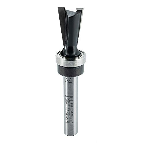 ENT 11706 Zinkenfräser HW für Milescraft Zinkenschablone mit KL 15,87 mm, Durchmesser (D) 12,7 mm, E 8°, NL 19,05 mm, S 8 mm, SL 38 mm - für Schablone mit Zollmaßen von ENT European Norm Tools