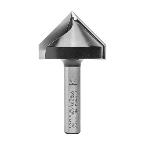 ENT 12054 V-Nutfräser und Schriftenfräser HW, Schaft (S) 8 mm, Durchmesser (D) 32 mm, NL 22 mm, E 90°, SL 32 mm von ENT European Norm Tools