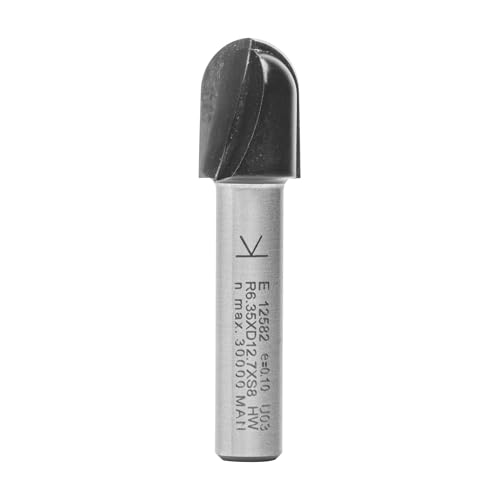 ENT 12582 Wasserrinnenfräser HW, Schaft (S) 8 mm, Durchmesser (D) 12,7 mm, NL 15,9 mm, R 6,35 mm, SL 32 mm von ENT