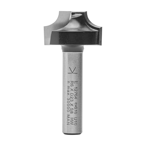 ENT 12764 Viertelstabfräser HW, Schaft (S) 8 mm, Durchmesser (D) 23 mm, NL 13 mm, R 6 mm, SL 32 mm von ENT European Norm Tools