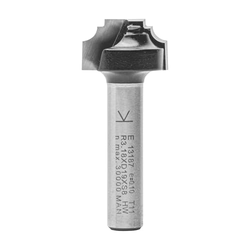 ENT 13187 Nutenprofilfräser HW, Schaft (S) 8 mm, Durchmesser (D) 19,05 mm, NL 11,11 mm, R 3,2 mm, SL 32 mm von ENT European Norm Tools