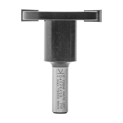 ENT 13964 Scheibennutfräser HW, Schaft (S) 8 mm, Durchmesser (D) 40 mm, NL 6 mm, GL 50 mm, auf Aufnahmedorn montiert von ENT European Norm Tools