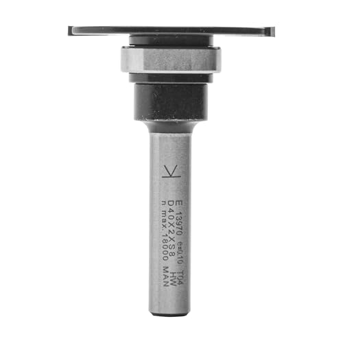 ENT 13970 Scheibennutfräser HW, Schaft (S) 8 mm, Durchmesser (D) 40 mm, NL 2 mm, ØKL 19 mm, T 10,5 mm, GL 54 mm, auf Spindel montiert mit Kugellager 19 mm von ENT European Norm Tools