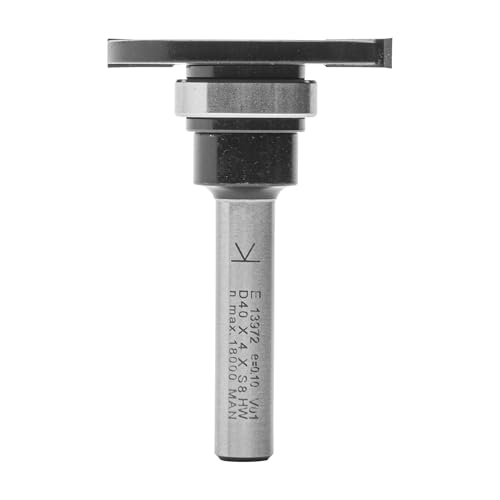 ENT 13972 Scheibennutfräser HW, Schaft (S) 8 mm, Durchmesser (D) 40 mm, NL 4 mm, ØKL 19 mm, T 10,5 mm, GL 54 mm, auf Spindel montiert mit Kugellager 19 mm von ENT European Norm Tools