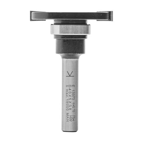 ENT 13973 Scheibennutfräser HW (HM), Schaft (C) 8 mm, Durchmesser (A) 40 mm, B 5 mm, d 19 mm, T 10,5 mm, GL 54 mm, auf Spindel montiert mit Kugellager 19 mm von ENT European Norm Tools
