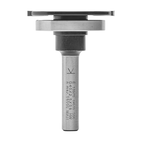 ENT 13975 Scheibennutfräser HW, Schaft (S) 8 mm, Durchmesser (D) 40 mm, NL 2,5 mm, ØKL 32 mm, T 4 mm, GL 55 mm, auf Spindel montiert mit Kugellager 32 mm von ENT European Norm Tools