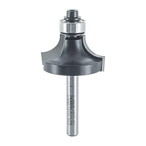 ENT 14214 Abrundfräser HW, Schaft (S) 6 mm, Durchmesser (D) 31,8 mm, NL 15,9 mm, R 9,5 mm, SL 32 mm, mit Kugellager von ENT European Norm Tools