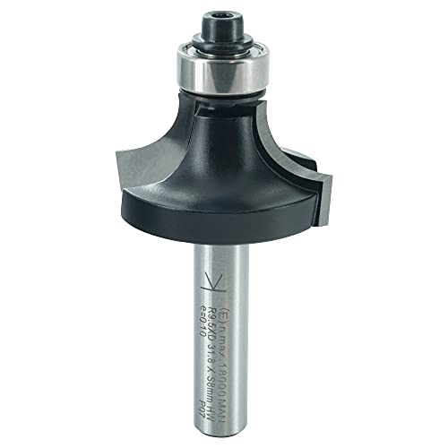 ENT 14294 Abrundfräser HW, Schaft (S) 8 mm, Durchmesser (D) 31,8 mm, NL 15,9 mm, R 9,5 mm, SL 32 mm, mit Kugellager von ENT European Norm Tools