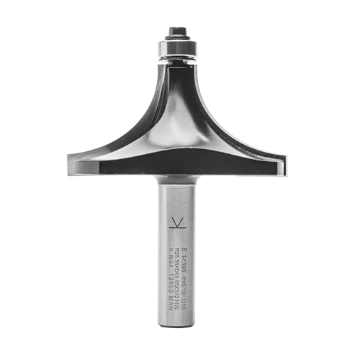 ENT 14390 Abrundfräser HW, Schaft (S) 12 mm, Durchmesser (D) 69,9 mm, NL 34,9 mm, R 28,6 mm, SL 45 mm, mit Kugellager von ENT European Norm Tools
