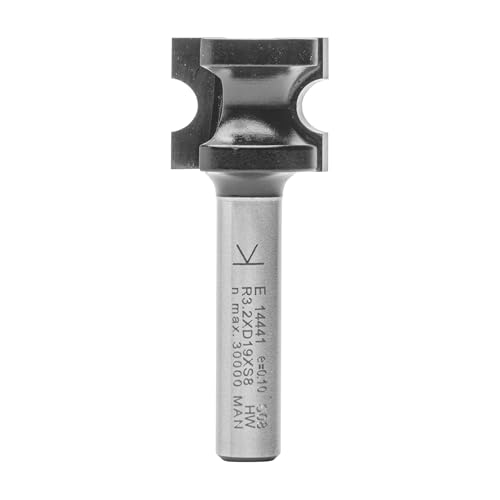 ENT 14441 Halbstabfräser HW, Schaft (S) 8 mm, Durchmesser (D) 19 mm, NL 16,5 mm, R 3,2 mm, SL 32 mm, Halbstab Ø 19 mm von ENT