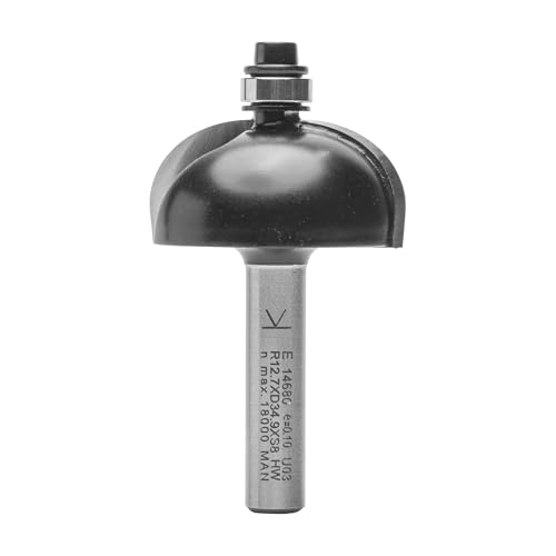 ENT 14680 Hohlkehlfräser HW, Schaft (S) 8 mm, Durchmesser (D) 34,9 mm, NL 15,9 mm, R 12,7 mm, SL 32 mm, mit Kugellager von ENT European Norm Tools