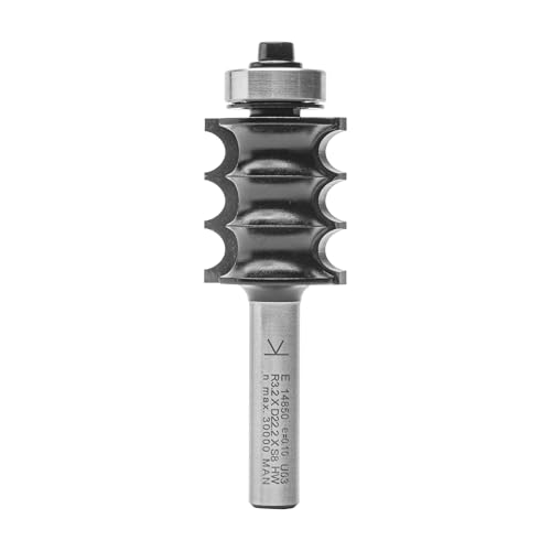 ENT 14850 Dekorativer Profilfräser HW, Schaft (S) 8 mm, Durchmesser (D) 22,2 mm, NL 25,4 mm, R 3,2 mm, SL 32 mm, mit Kugellager, konvex von ENT European Norm Tools