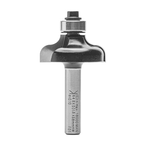 ENT 14890 Karniesfräser HW, Schaft (S) 8 mm, Durchmesser (D) 31,8 mm, NL 12,7 mm, R 4,8 mm, SL 32 mm, mit Kugellager von ENT European Norm Tools