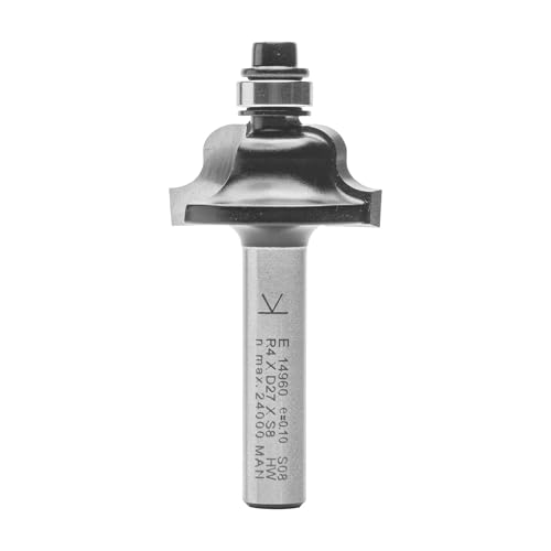 ENT 14960 Römischer Profilfräser HW, Schaft (S) 8 mm, Durchmesser (D) 27 mm, NL 11,9 mm, R 4 mm, SL 32 mm, mit Kugellager von ENT European Norm Tools