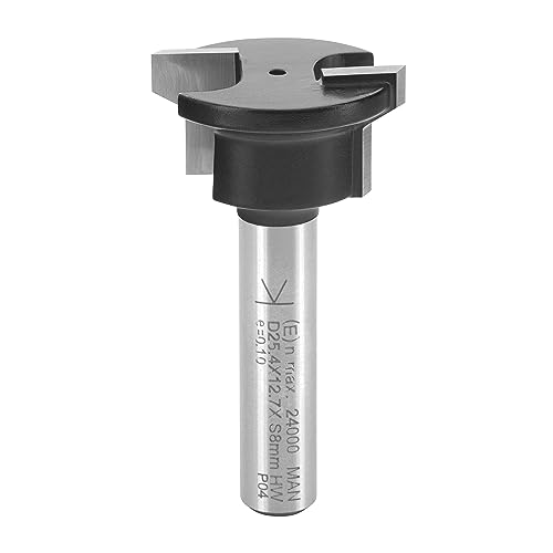 ENT 16270 Schubladen Verleimfräser HW, Schaft (S) 8 mm, Durchmesser (D1) 25,4 mm, NL1 12,7 mm, D2 19 mm, NL2 3,97 mm, SL 32 mm von ENT European Norm Tools
