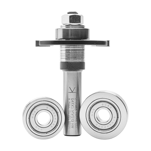 ENT 16465 Flachdübelfräser HW, Schaft (S) 12 mm, Durchmesser (D) 47 mm, NL 3,97 mm, SL 40 mm, mit 3 Kugellager von ENT European Norm Tools
