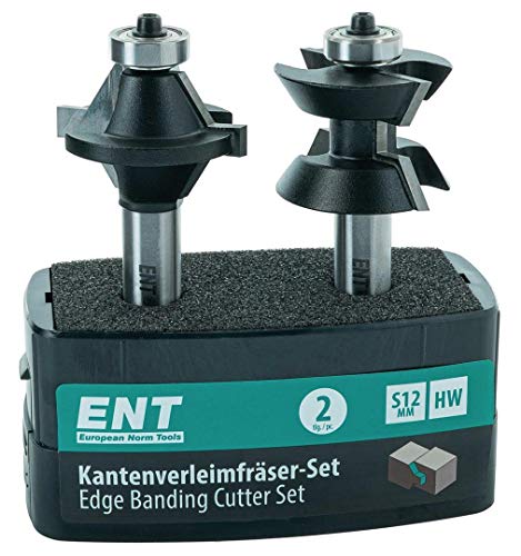 ENT 16478 2-tlg. Kantenverleimfräser-Set für stabile Leimverbindungen HW, Schaft (S) 12 mm von ENT European Norm Tools
