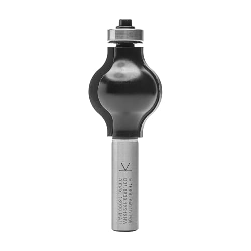 ENT 16800 Handlauf-Fräser Profil 3 HW, Schaft (S) 12 mm, Durchmesser (D) 31,8 mm, NL 38,1 mm, R1 9,5 mm, R2 12,7 mm, SL 40 mm von ENT European Norm Tools