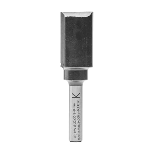 ENT 20052 Wendeplatten - Nutfräser HW, Schaft (S) 8 mm, Durchmesser (D) 22 mm, NL 30 mm, Z1, GL 74 mm von ENT European Norm Tools
