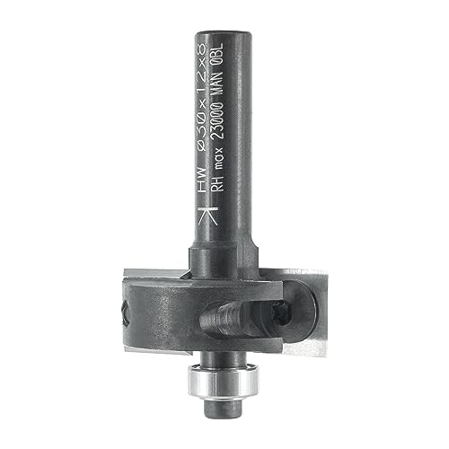 ENT 20310 Wendeplatten Falzfräser Schaft (S) 8 mm, Durchmesser (D) 30 mm, NL 12 mm, T 10 mm, GL 50 mm, mit Kugellager, in Hartmetall (HW), für die Oberfräse von ENT European Norm Tools