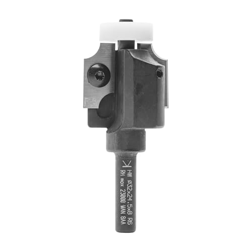 ENT 20338 WePla Abrundfräser und Viertelstabfräser HW, Schaft (S) 8 mm, Durchmesser (D) 32 mm, (NL) 24 mm, (R) 6 mm, (ØKL) 20/10 mm, mit 2 Kugellager von ENT European Norm Tools