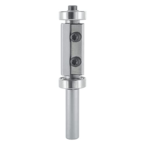 ENT 20406 Wendeplatten Bündigfräser HW, Schaft (S) 8 mm, Durchmesser (D) 16 mm, NL 30 mm, mit Kugellager, Wendemesser zweischneidig von ENT European Norm Tools
