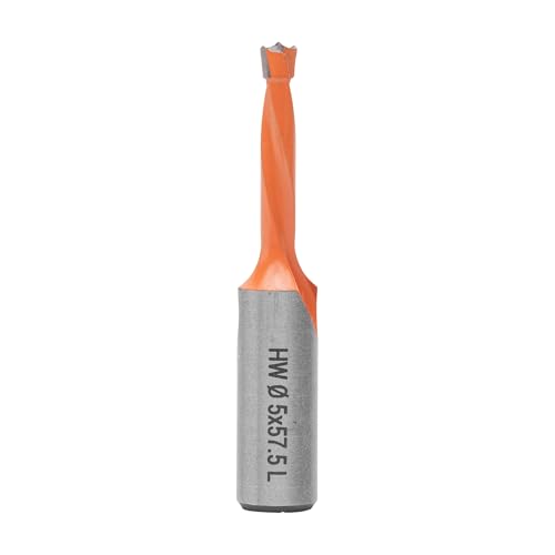 ENT 22161 Dübelbohrer HW, Schaft (S) 10 mm, Durchmesser (D) 5 mm, NL 27 mm, SL 27 mm, L 57,5 mm, Links von ENT European Norm Tools
