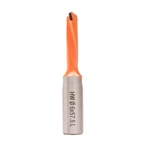 ENT 22162 Dübelbohrer HW, Schaft (S) 10 mm, Durchmesser (D) 6 mm, NL 27 mm, SL 27 mm, L 57,5 mm, Links von ENT European Norm Tools