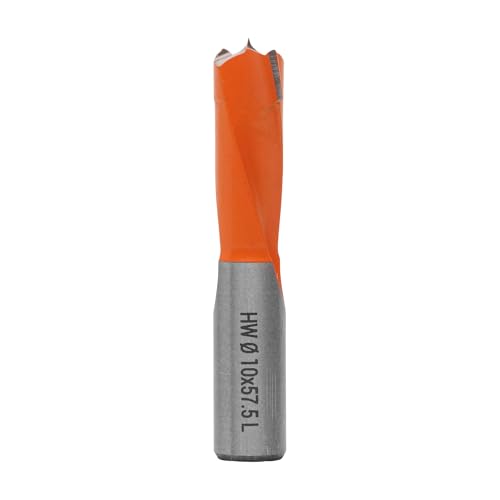ENT 22166 Dübelbohrer HW, Schaft (S) 10 mm, Durchmesser (D) 10 mm, NL 27 mm, SL 27 mm, L 57,5 mm, Links von ENT