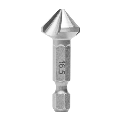 ENT 45684 Kegelsenker HS, Durchmesser (D) 16,5 mm, GL 40 mm, E 90°, S 1/4" 6-kant Bit Aufnahme von ENT European Norm Tools