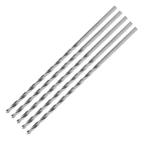 ENT 50404 HSS-G Holzspiralbohrer Ø 4 mm im 5er-Pack, extra lang 150 mm, mit Zentrierspitze und Vorschneider, NL 100, Schaft zylindrisch ENT 50404 HSS-G Holzspiralbohrer Ø 4 mm im 5er-Pack, extra lang 150 mm, mit Zentrierspitze und Vorschneider, NL 100, Schaft zylindrisch von ENT European Norm Tools