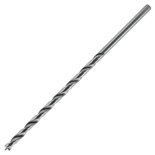 ENT 50405 Holzspiralbohrer Ø 5 mm, extra lang 150 mm, HSS-G, mit Zentrierspitze und Vorschneider, NL 100 mm, Schaft zylindrisch von ENT European Norm Tools