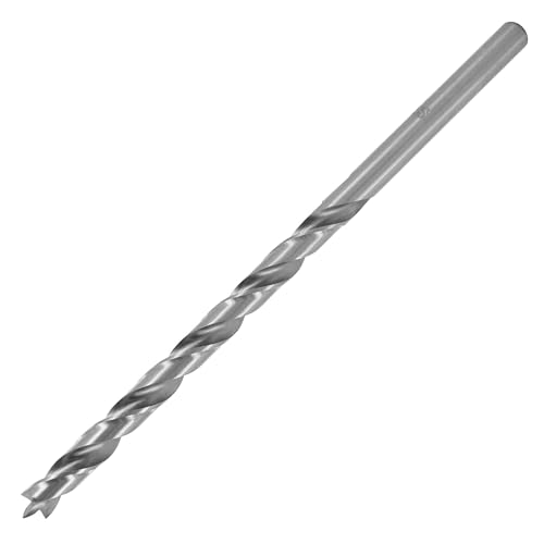 ENT 50407 Holzspiralbohrer Ø 7 mm, extra lang 150 mm, HSS-G, mit Zentrierspitze und Vorschneider, NL 100 mm, Schaft zylindrisch von ENT European Norm Tools