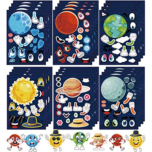 24 Stücke Mach deine eigenen Planetenaufkleber Mach einen Gesichtsaufkleber für Kinder Kleinkinder mit Planeten Sonnensystem DIY Bastelaufkleber Kinderparty Gefallen Lieferungen Handwerk 24 Stücke Mach deine eigenen Planetenaufkleber Mach einen Gesichtsaufkleber für Kinder Kleinkinder mit Planeten Sonnensystem DIY Bastelaufkleber Kinderparty Gefallen Lieferungen Handwerk von ENTHUR