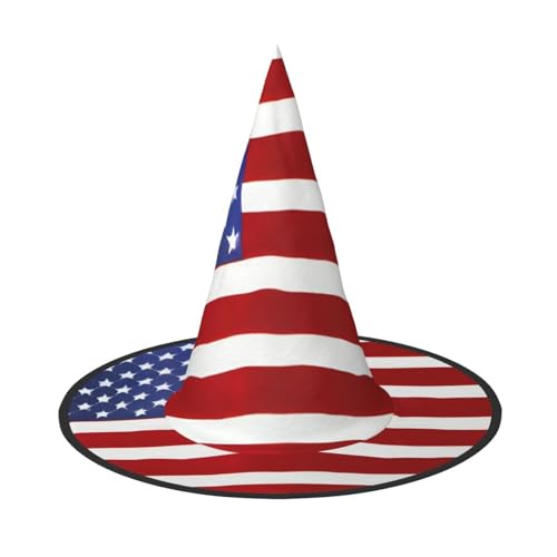 ENVEED Amerikanische Flagge, Baseballmütze, bezaubernder Halloween-Hut – einzigartiger Hexenhut für temperamentvolle Halloween-Kostüme von ENVEED