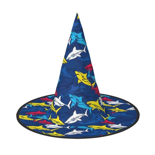 ENVEED Bezaubernder Hai-Hut für Halloween, voller Abdeckung, einzigartiger Hexenhut für temperamentvolle Halloween-Kostüme von ENVEED