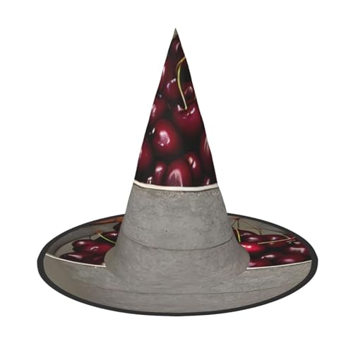 ENVEED Eimer mit Kirschen bezaubernder Halloween-Hut – einzigartiger Hexenhut für temperamentvolle Halloween-Kostüme von ENVEED