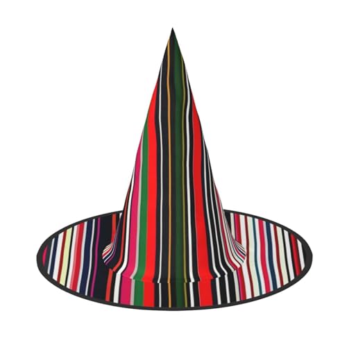 ENVEED Farbige Streifen, vertikal, bezaubernder Halloween-Hut – einzigartiger Hexenhut für temperamentvolle Halloween-Kostüme von ENVEED