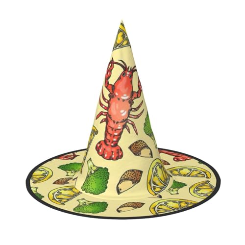 ENVEED Hummer und Zitrone, bezaubernder Halloween-Hut – einzigartiger Hexenhut für temperamentvolle Halloween-Kostüme von ENVEED