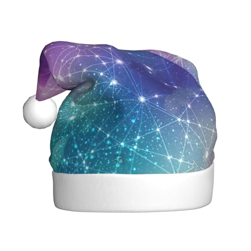 ENVEED Magic Space Plüsch-Weihnachtsmütze für Erwachsene, saisonale Hutdekorationen, ideal für festliche Anlässe von ENVEED