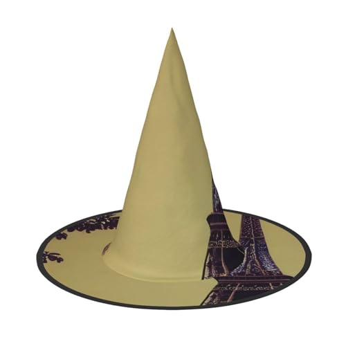 Eiffelturm Paris Bezaubernder Halloween-Hut – einzigartiger Hexenhut für temperamentvolle Halloween-Kostüme von ENVEED
