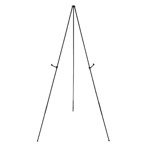 ENWWCH Kunst Staffeleiständer Malerei Display Stand Einstellbare Höhe Anti-Slip Solide Zusammenklappbare Feste Poster Metall Hochzeit Staffelei Stehen Die Party Für Malerei(Black) von ENWWCH