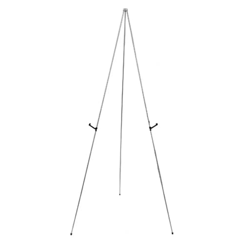 ENWWCH Kunst Staffeleiständer Malerei Display Stand Einstellbare Höhe Anti-Slip Solide Zusammenklappbare Feste Poster Metall Hochzeit Staffelei Stehen Die Party Für Malerei(Silver) von ENWWCH