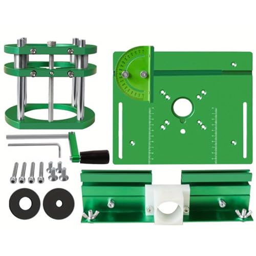 ENWYTE Frästischplatte maximale Hubhöhe 51 mm hochpräzise ​​strapazierfähig verstellbar mit Positionierungslöchern Einlegeplatte Nuten Zapfenschneiden Fräsen Schlitzen Zubehör(Lifting base kit) von ENWYTE