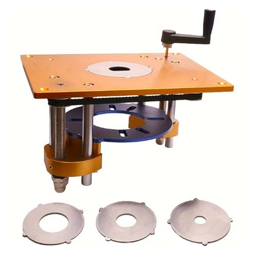ENWYTE Oberfräsen-Lift Oberfräsen-Aluminium-Tisch-Einlegeplatte verstellbar Motoren mit 65 mm Durchmesser Holzbearbeitung DIY-Werkbank Schnitzen und Trimmen Graviermaschine ENWYTE Oberfräsen-Lift Oberfräsen-Aluminium-Tisch-Einlegeplatte verstellbar Motoren mit 65 mm Durchmesser Holzbearbeitung DIY-Werkbank Schnitzen und Trimmen Graviermaschine von ENWYTE