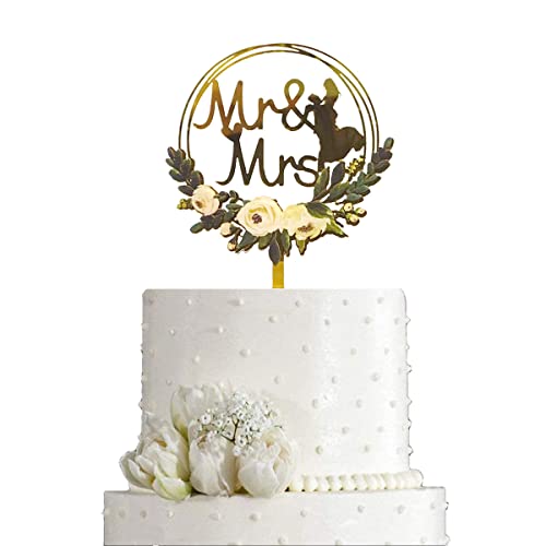 ENYACOS Cake Topper Hochzeit，Mr & Mrs Deko Hochzeit ，Tortendeko Hochzeit，Hochzeitstorte Deko ，Tortenfigur Hochzeit ，Hochzeitstortenfiguren，Hochzeitstorte ，Tortenstecker Hochzeit (B) von ENYACOS