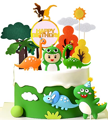 ENYACOS Dino Tortendeko,Dino Geburtstag Deko,Tortendeko Geburtstag Junge,Dino Deko Kindergeburtstag,Dinosaurier Geburtstag Deko,Kuchendeko Geburtstag Junge,Muffin Deko (A) von ENYACOS